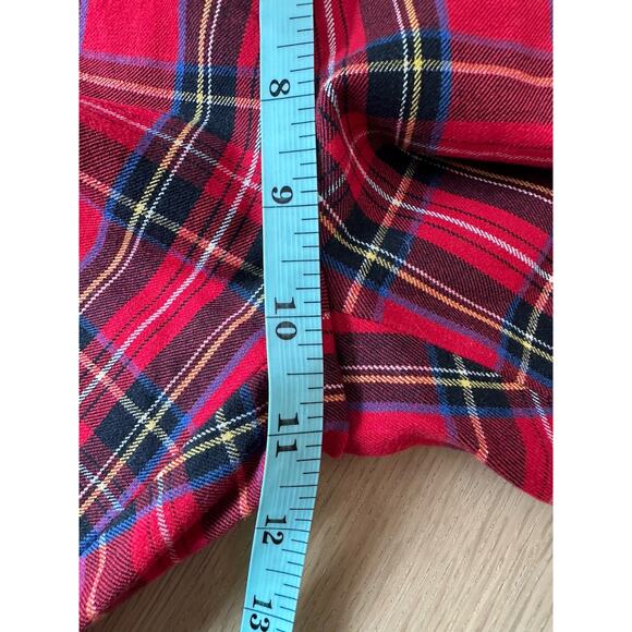 J.CREW Kelsey Holiday Pants Size 2 Red Tartan Plaid Ankle Crop Stretch 2196 - Picture 6 of 9